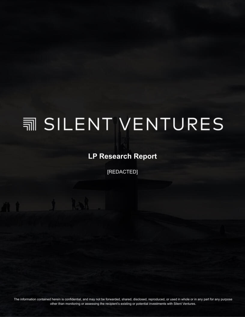 Silent Ventures - Market Research